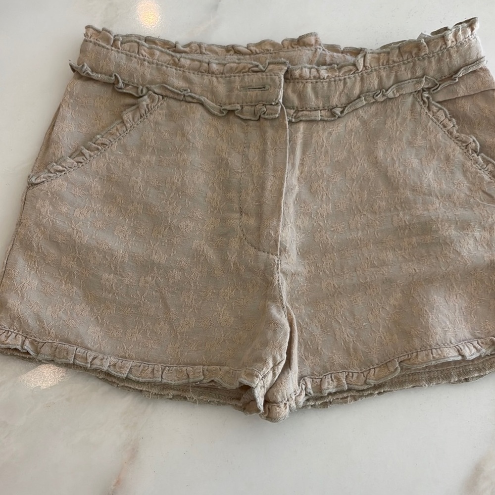 Charabia Girls’ Khaki Beige Dressy Shorts